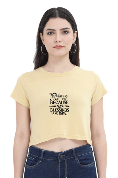 Women Motivational Crop Top - Blessings