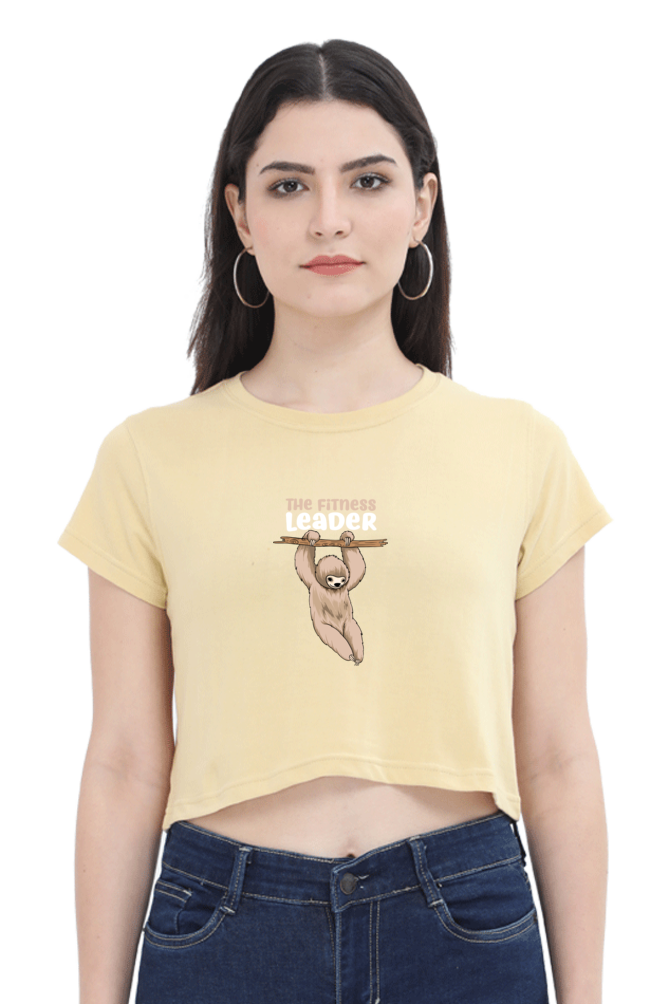 Women Funny & Queen SVG Crop Top - Leader