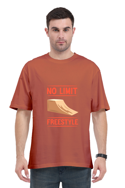 Men Skateboard Oversized Classic T Shirt  - Freestyle