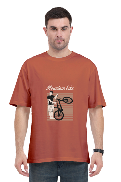 Men Rider Oversized Classic T Shirt  - mountain