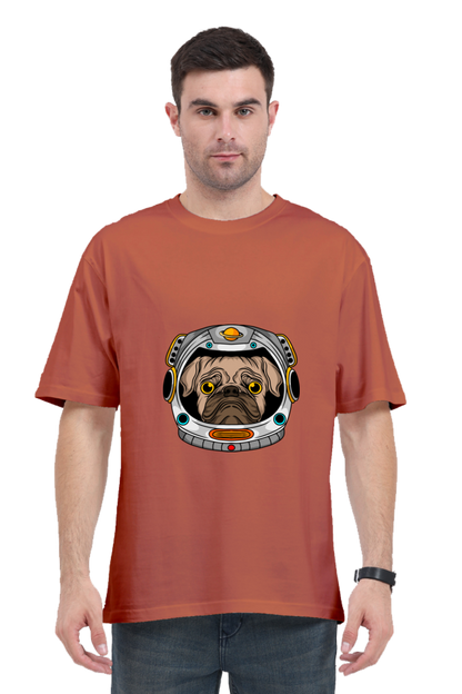 Men Animal's & Monster's  Oversized Classic T Shirt  -  helmet dog