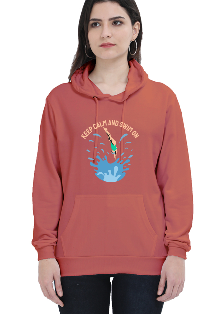 Women's Swimming Sweatshirts Hoodie - Swim On