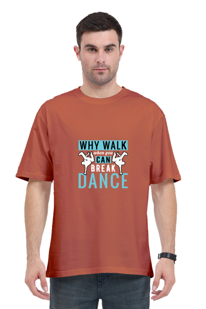 Men Oversized Classic T Shirt - Break Dance