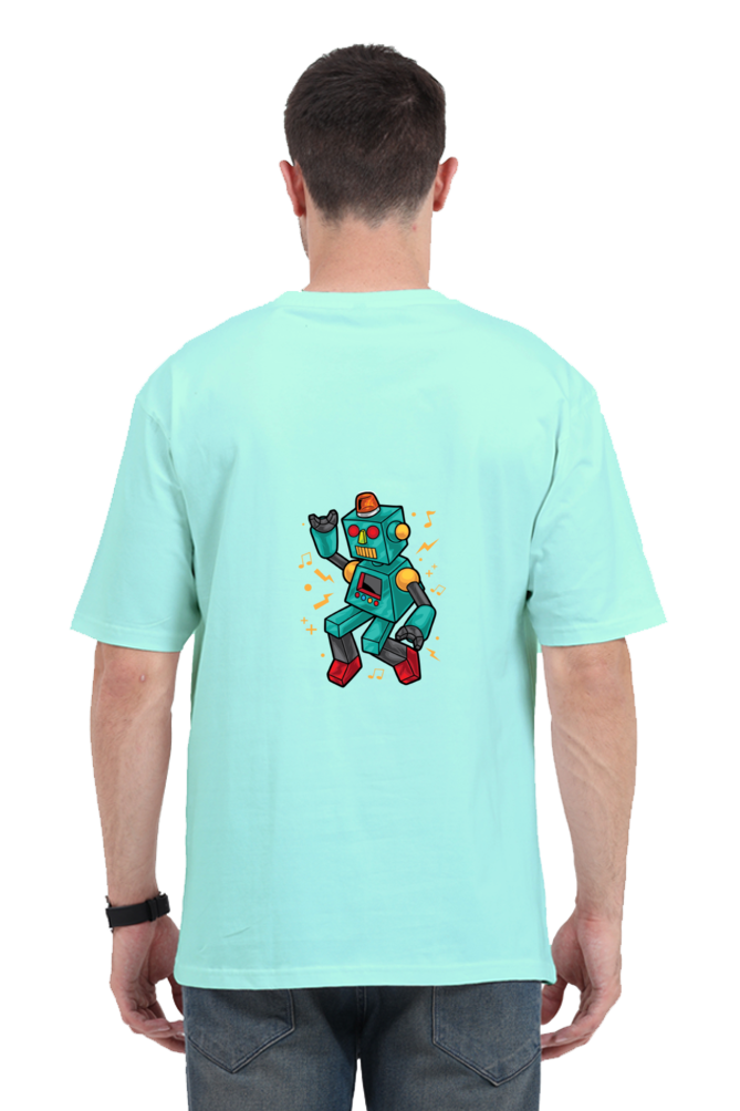 Men Oversized Classic Dance T Shirt - dancing robo