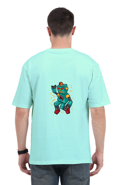 Men Oversized Classic Dance T Shirt - dancing robo