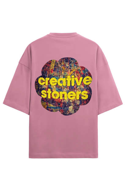 Women Terry Oversized T Shirt Creative