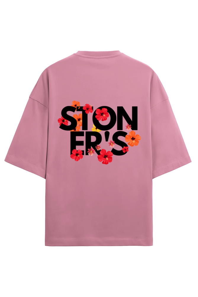 Women Terry Oversized T Shirt Floral