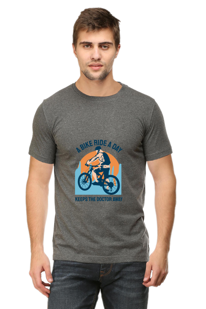 Men's Rider Cotton Round Neck T-Shirt - bike ride