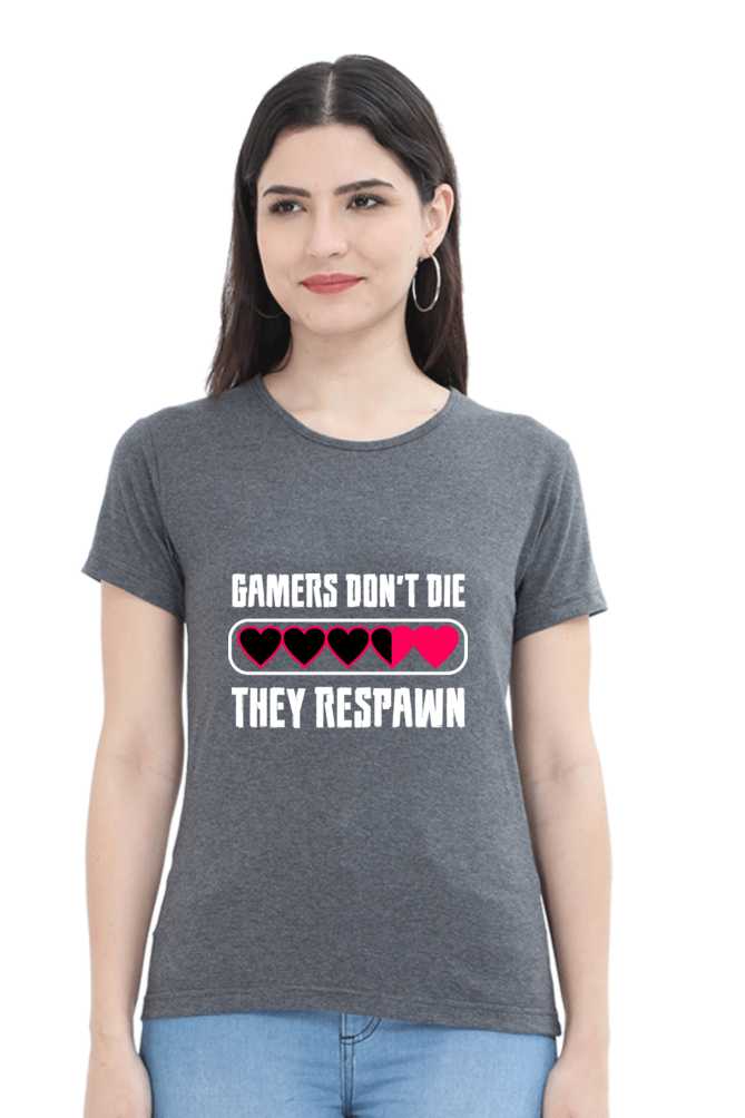 Women’s Round Neck Printed Gamer T-Shirts -  Respawn