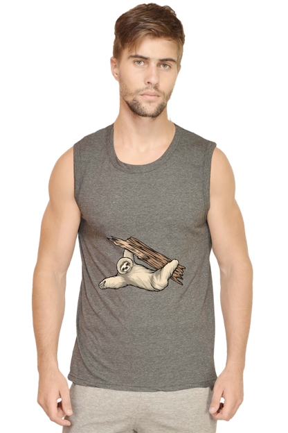 Men’s Sloth Gym Vest - waving baby