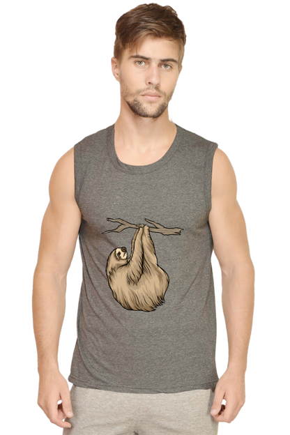 Men’s Sloth Gym Vest - do not disturb