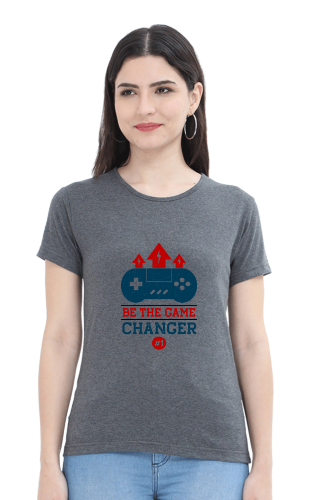 Women’s Round Neck Printed Gamer T-Shirts -  Changer