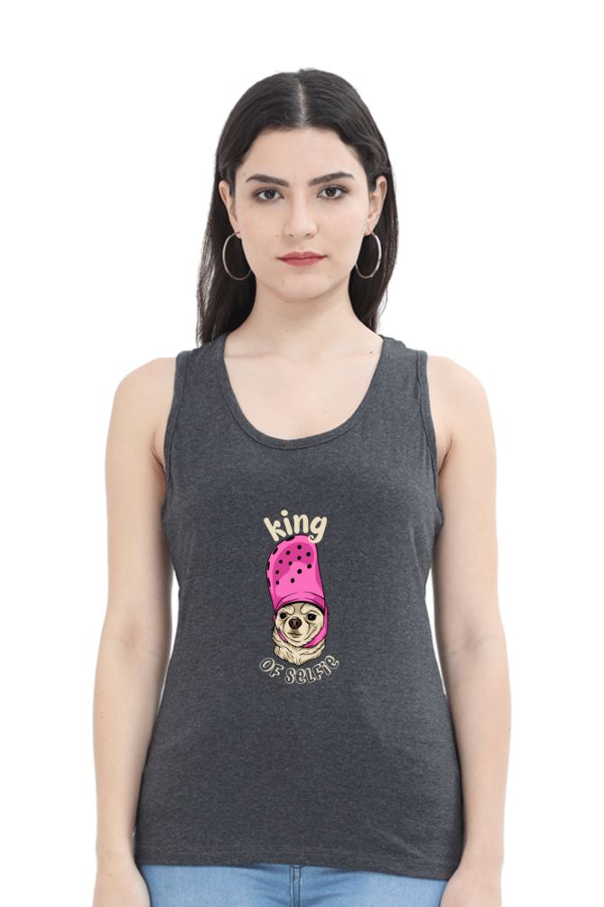 Women Funny & Queen SVG Tank Top -  Selfie