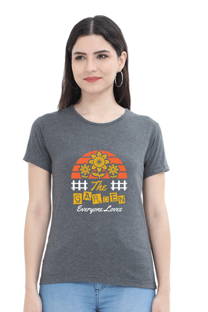 Women’s Round Neck Printed Gardening T-Shirts - everyone