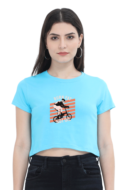 Women Rider Crop Top - burn fat