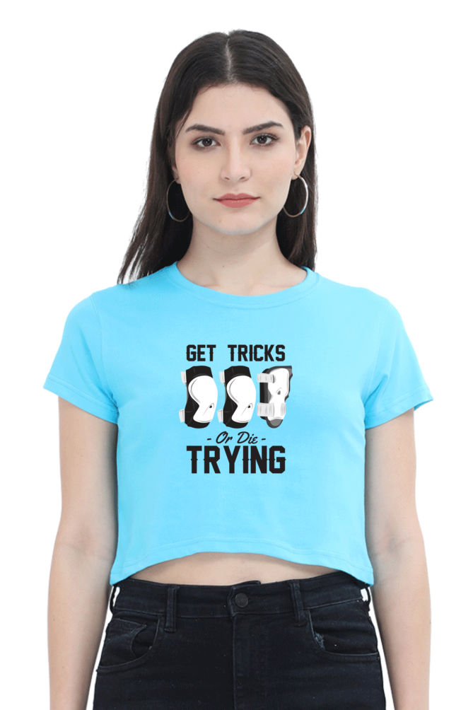 Women Skateboard Crop Top - Tricks