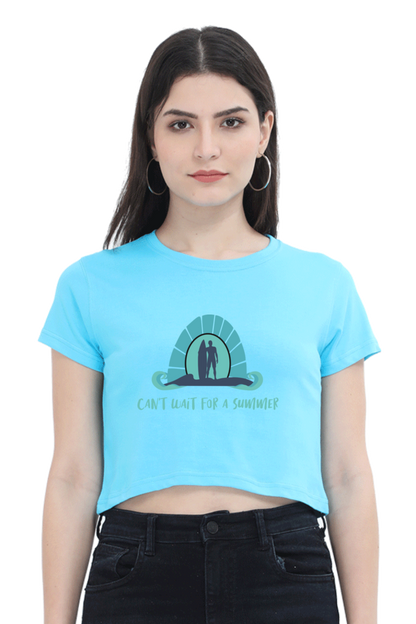 Women's Summer Crop Top - Can't Wait
