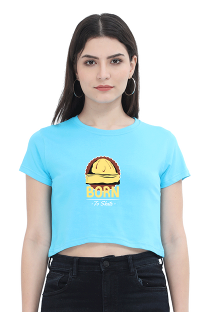 Women Skateboard Crop Top - Born