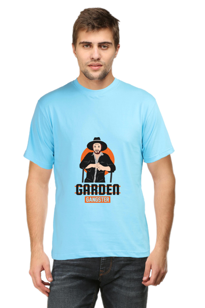 Men's Gardening Cotton Round Neck T-Shirt - gangster