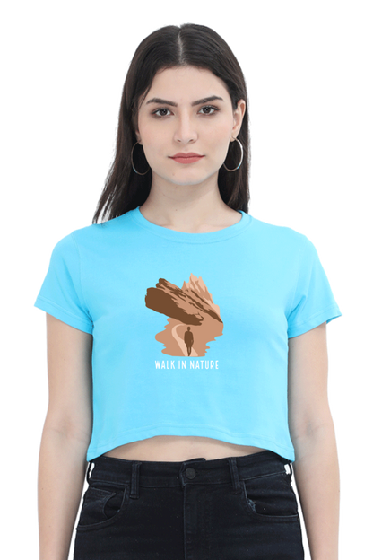 Women Adventure Crop Top - nature walk