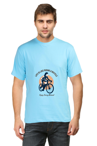 Men's Rider Cotton Round Neck T-Shirt - life