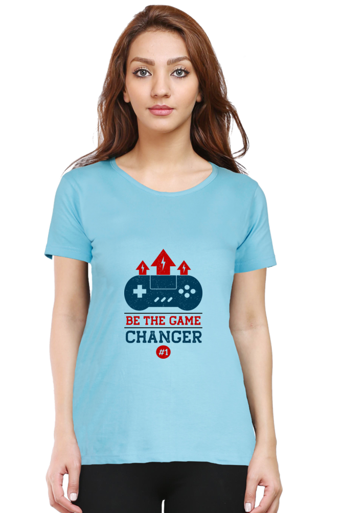 Women’s Round Neck Printed Gamer T-Shirts -  Changer