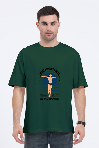 Men Swimming Oversized Classic T Shirt  - My World