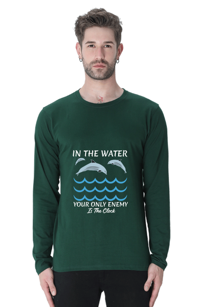Men’s  Swimming Full Sleeve - T Shirt - The Clock