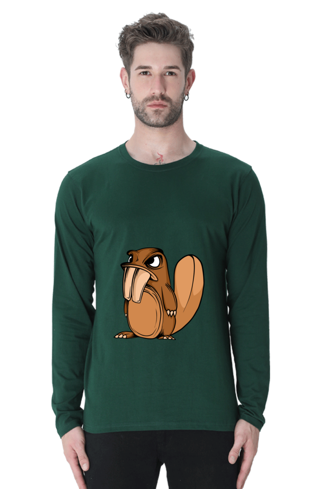 Men’s  Animal's & Monster's Full Sleeve - T Shirt - monster squirrel