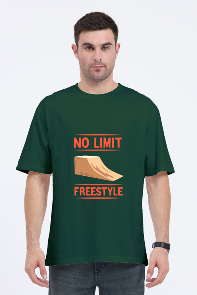 Men Skateboard Oversized Classic T Shirt  - Freestyle