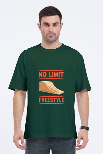 Men Skateboard Oversized Classic T Shirt  - Freestyle