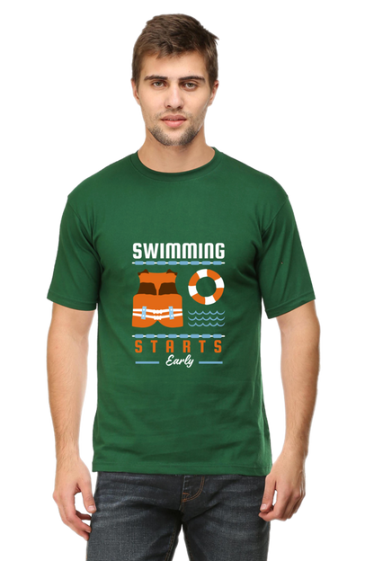Men's Round Neck Swimming T-Shirt - Starts