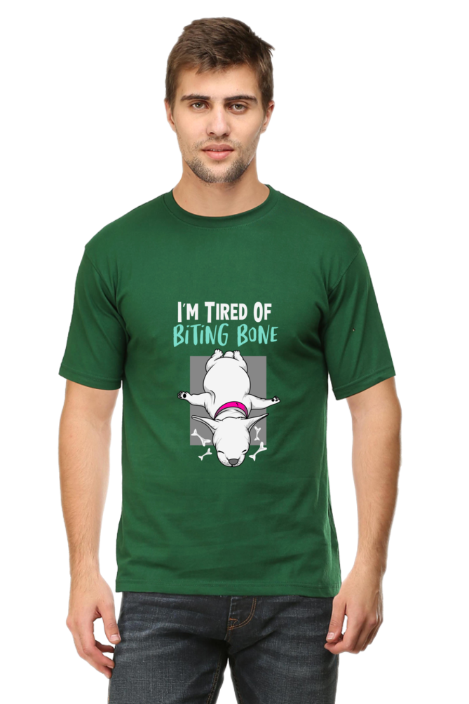 Men's Funny & Queen SVG Round Neck T-Shirt - biting