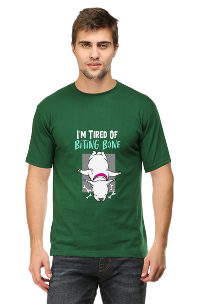 Men's Funny & Queen SVG Round Neck T-Shirt - biting