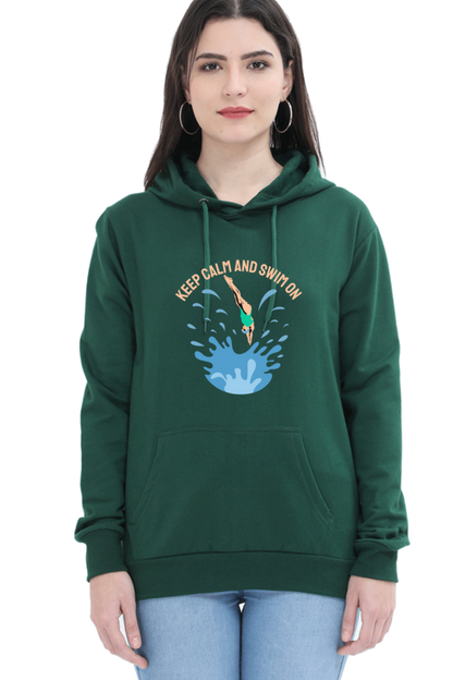 Women's Swimming Sweatshirts Hoodie - Swim On