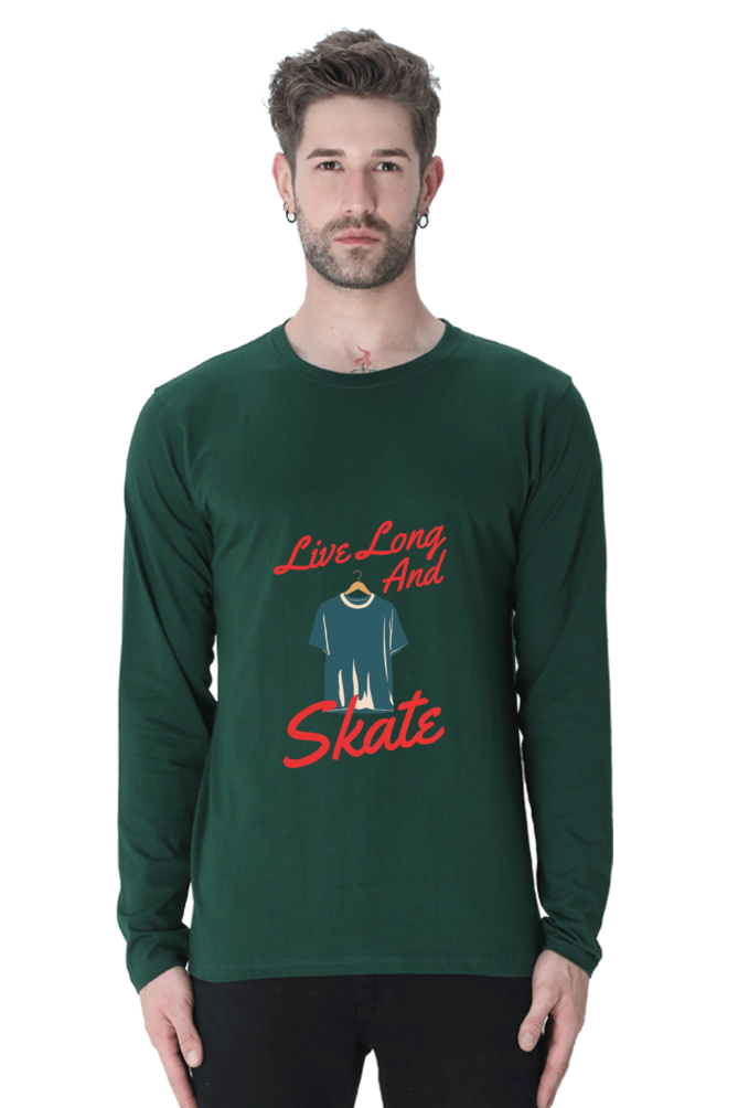 Men’s  Skateboard Full Sleeve - T Shirt - Live Long