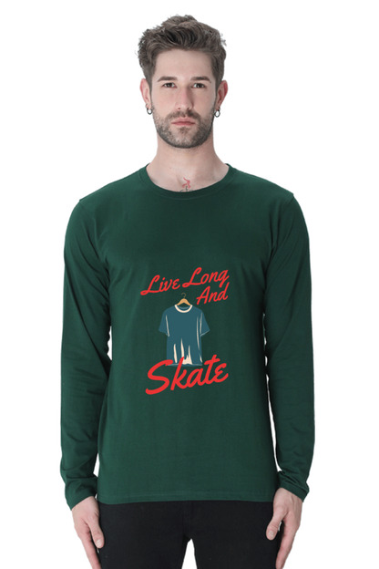 Men’s  Skateboard Full Sleeve - T Shirt - Live Long