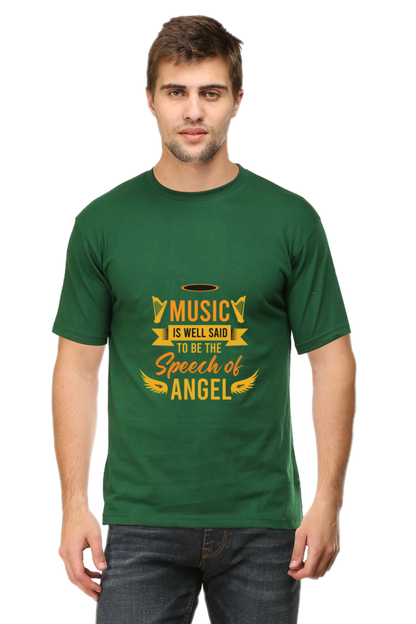 Music Unisex Cotton Round Neck T-shirt - Speech of Angle