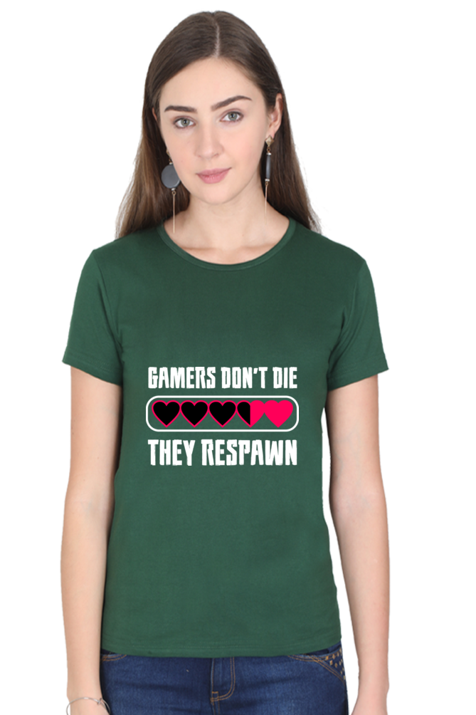 Women’s Round Neck Printed Gamer T-Shirts -  Respawn