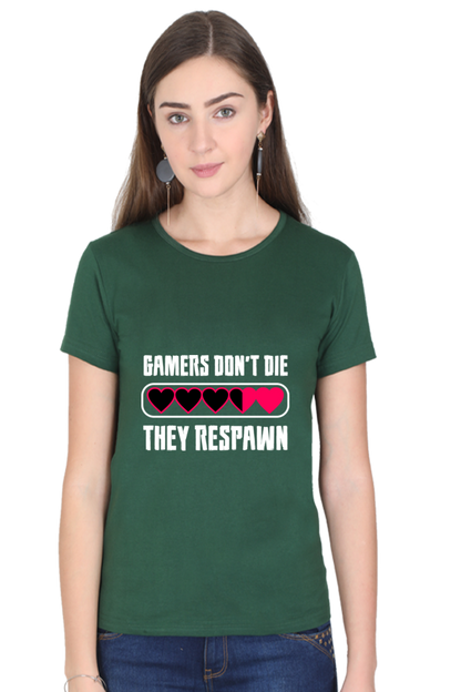 Women’s Round Neck Printed Gamer T-Shirts -  Respawn
