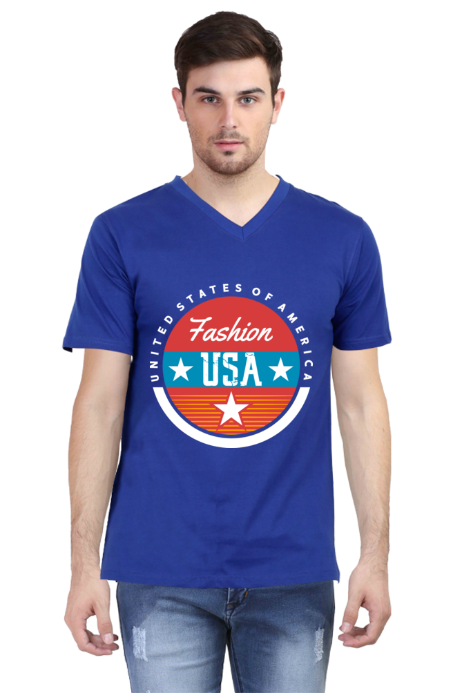 Men's V Neck T-Shirt - Fashion USA