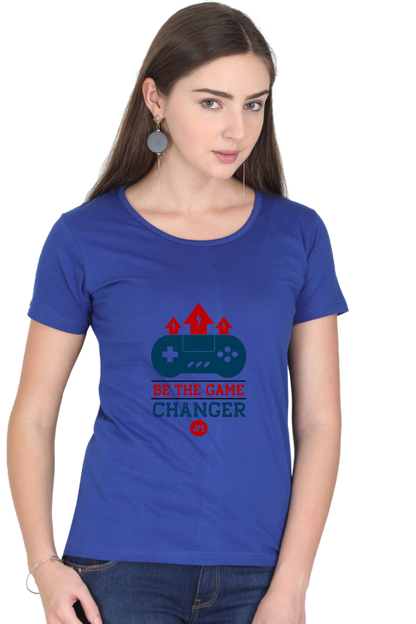 Women’s Round Neck Printed Gamer T-Shirts -  Changer