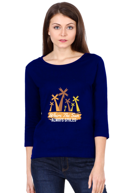 Women’s Full Sleeves Summer T-Shirts -  Always Smiles