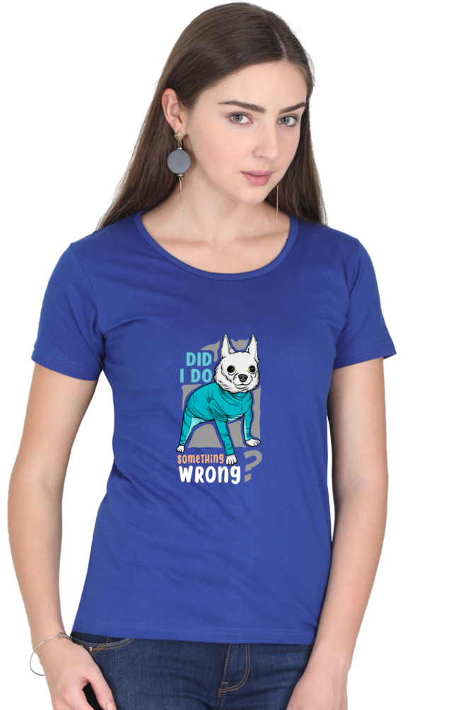 Women’s Round Neck Printed Funny & Queen SVG T-Shirts -  wrong