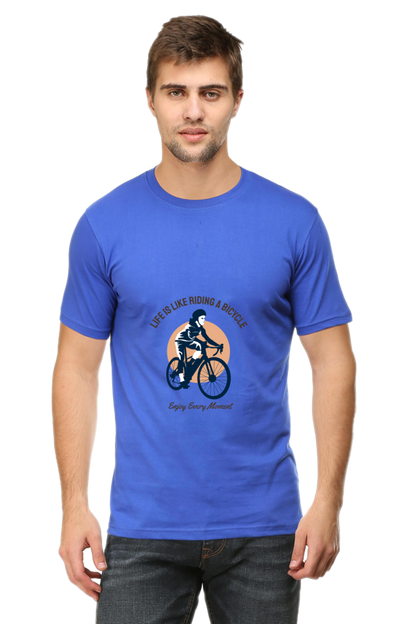 Men's Rider Cotton Round Neck T-Shirt - life