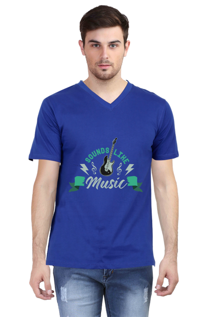 Men's V Neck T-Shirt - Sounds Like Music