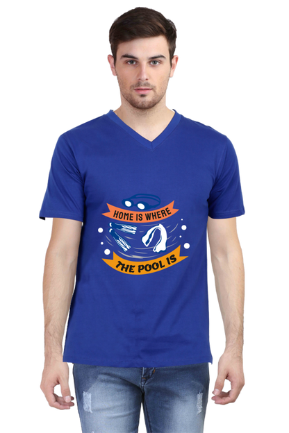Men's Swimming V Neck T-Shirt - The Pool