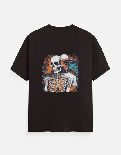 Men's Round Neck Printed T-shirt - Skeleton