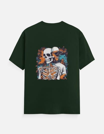 Men's Round Neck Printed T-shirt - Skeleton