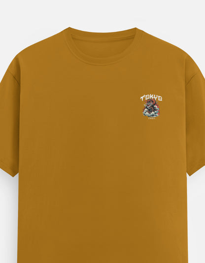 Men's Round Neck Printed T-shirt- Tokyo
